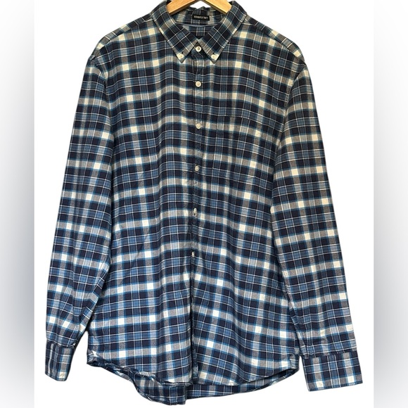 AMERICAN EAGLE OUTFITTERS MENS BLUE PLAID SERIOUSLY SOFT L/S SHIRT SIZE XL - Picture 1 of 6